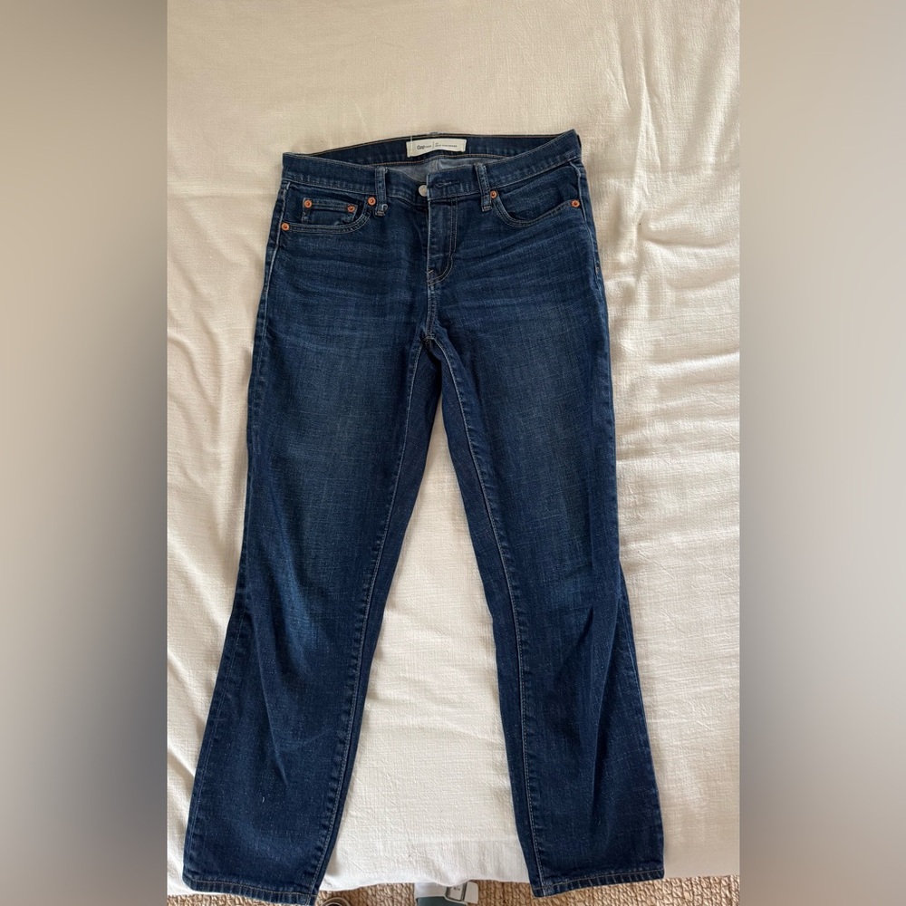 GAP Dark Blue Straight Leg Jeans